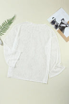 White and Black Beach Kimono Cover Up - View 6 | WEUXS
