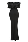 Presley Crepe Ruffle Shoulder Gown Dress | Dress In Beauty