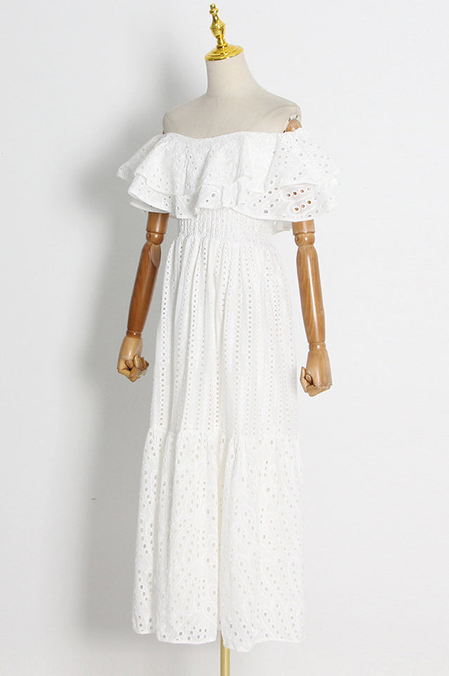 Tulum Off Shoulder Eyelet Dress | Dress In Beauty