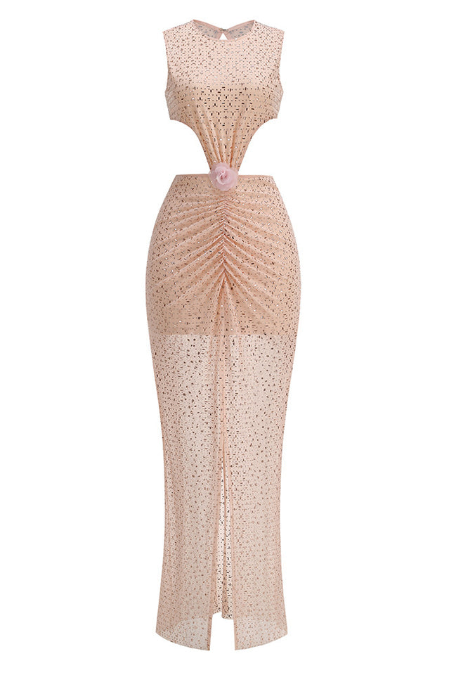 Crystal Embellished Cut Out Gown | Dress In Beauty