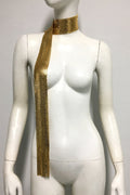 Tassel Metal Neck Tie Scarf | Dress In Beauty