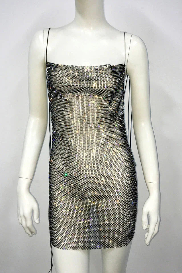 Nancy Glitter Mini Dress - WEUXS