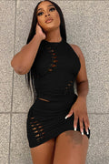 Hollow Out Bodycon Skirt Set | Dress In Beauty