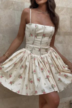 Ysabella Stretch Cotton Mini Sundress - WEUXS