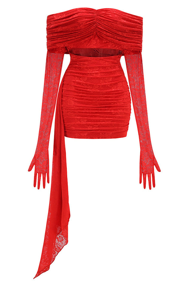 Off Shoulder Floral Embellished Mini Dress | Dress In Beauty