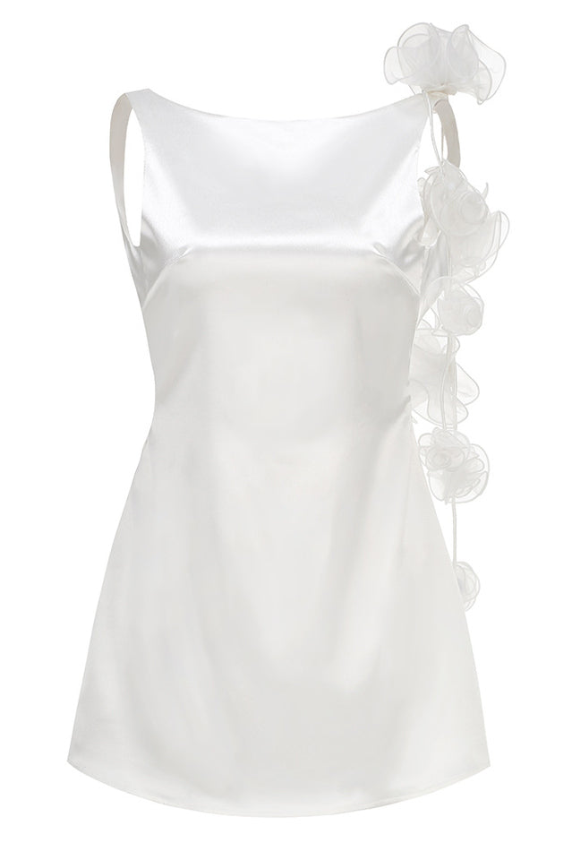 Open Back Flower Mini Dress | Dress In Beauty