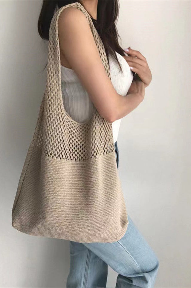 Knit Design Shoulder Bag | Dress In Beauty