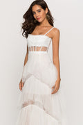 Jasmine Long Spaghetti Strap Mesh Corset Gown | Dress In Beauty