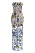 Kamames Strapless Floral Sequined Maxi Dress | Dress In Beauty