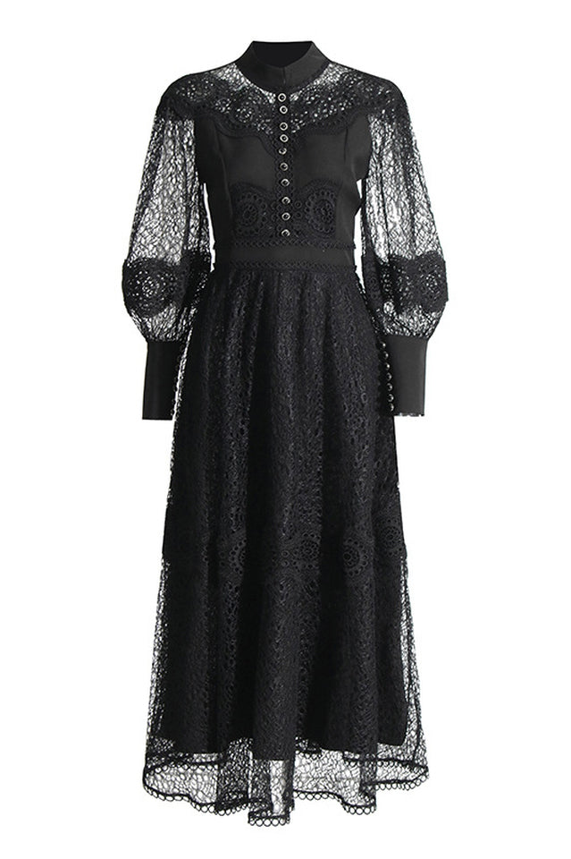 Charlotte Puff Sleeve Lace Maxi Dress | Dress In Beauty