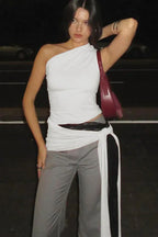 Asymmetrical one shoulder top - View 11 | WEUXS