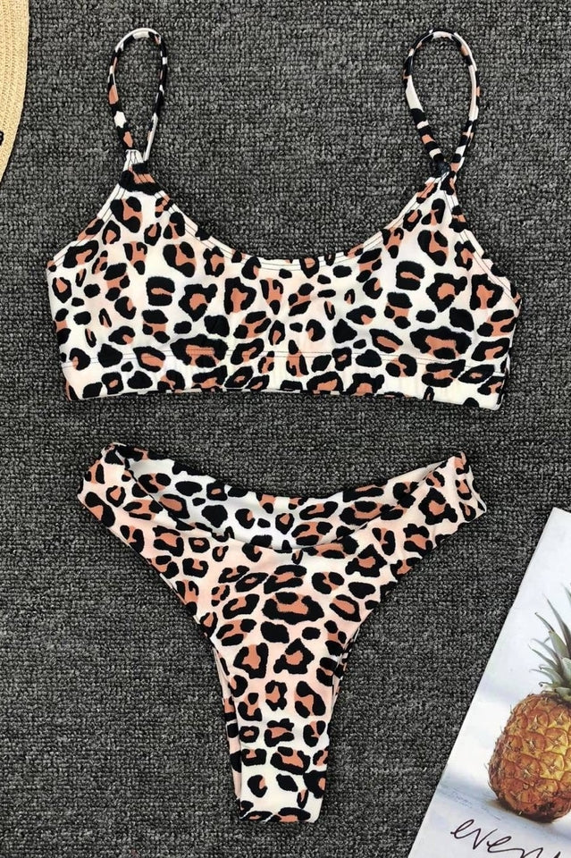 Leopard Print Bikini Set (Multicolor) - Dress In Beauty