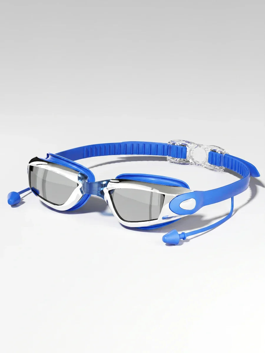 Adult anti-fog swimming goggles with adjustable strap and mirrored lenses - View 10 | WEUXS
