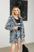 Hooded leopard faux fur coat - View 6 | WEUXS