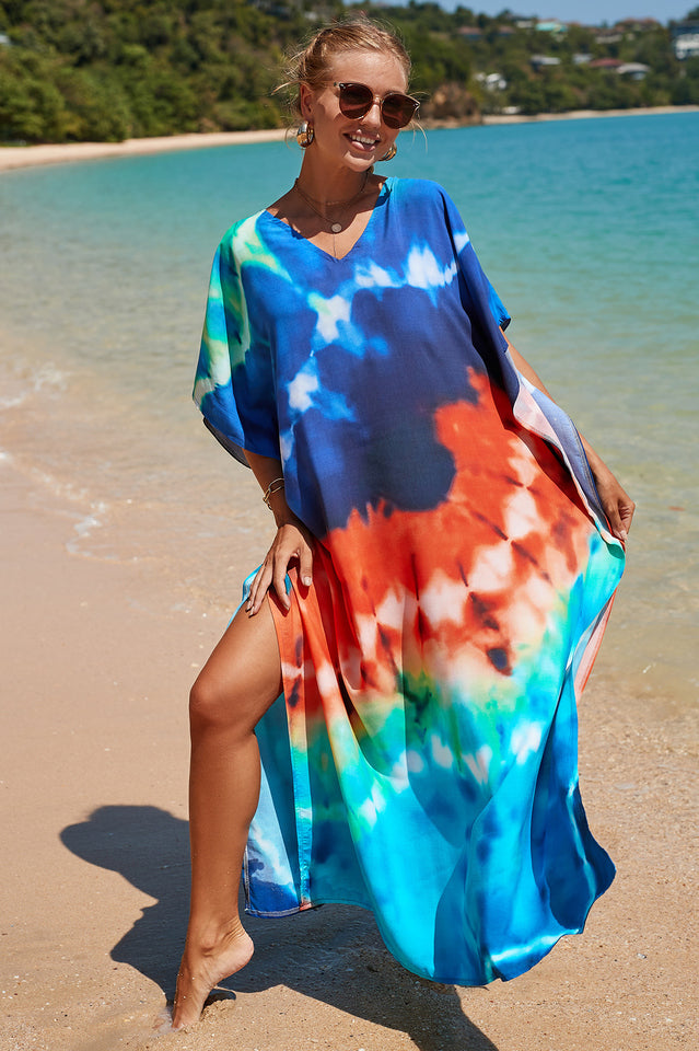 Tropical Pattern Kimono Blouse ( 29 Colors ) | Dress In Beauty