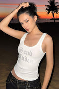 Send Nudes Rhinestone Tank Top | Dress In Beauty