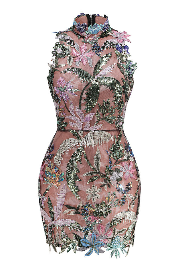 GÉRALDINE Sequin Embellished Embroidery Dress | Dress In Beauty