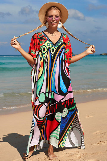 Tropical Pattern Kimono Blouse ( 29 Colors ) | Dress In Beauty