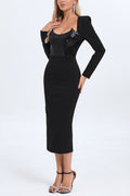 Melissa Long Sleeve Sequin Midi Dress | Dress In Beauty