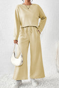Textured Long Sleeve Top & Pants Set | Dress In Beauty