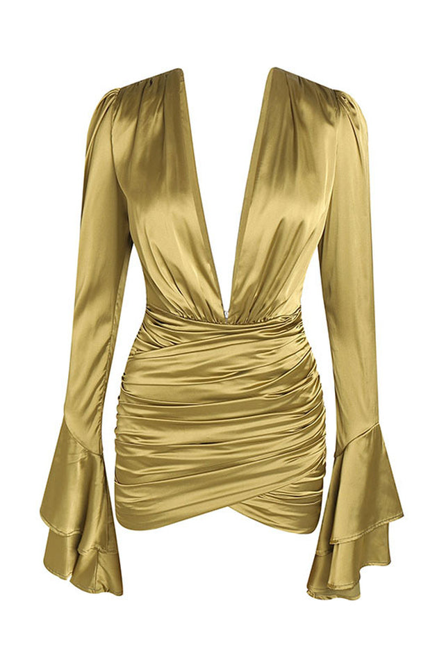 Plunging V Neck Cocktail Mini Dress | Dress In Beauty