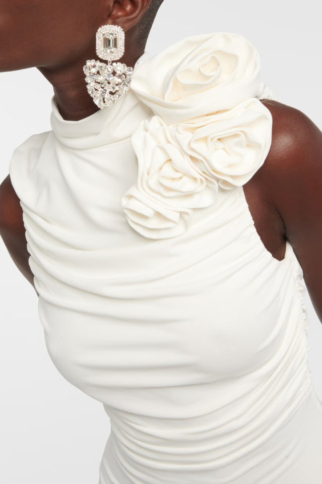 Flower Detail Ruched Midi Dress | Dress In Beauty