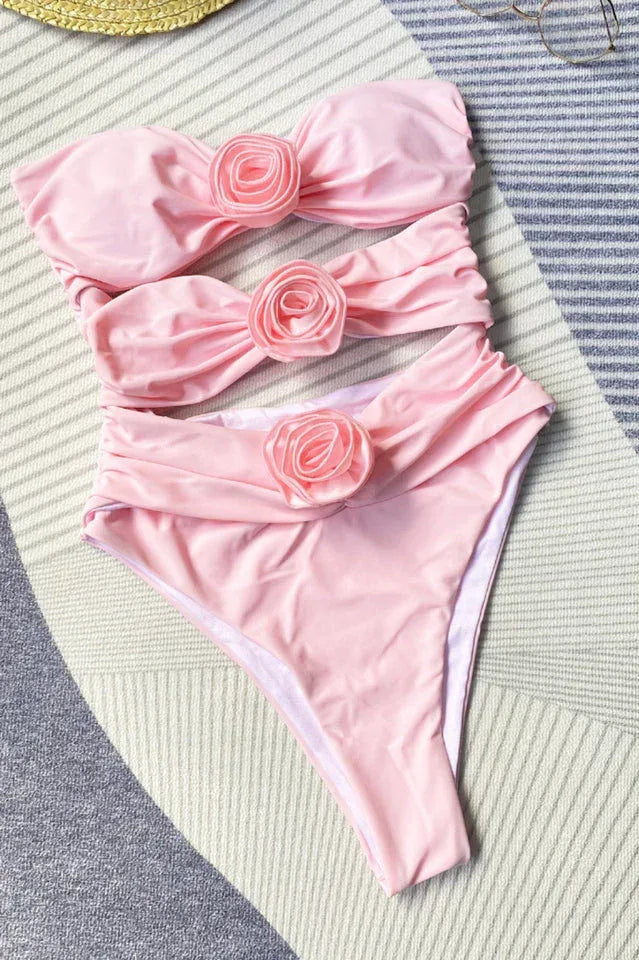 Triple Knot Bandeau One Piece Swimsuit - View 11 | WEUXS