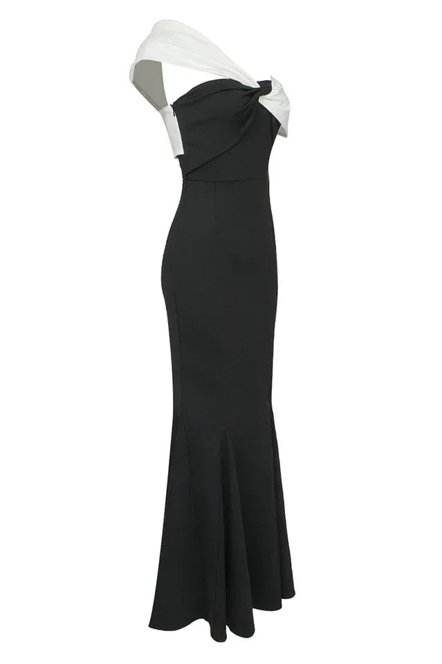 Asymmetrical Neckline Maxi Dress - View 6 | WEUXS
