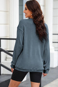 Round Neck Dropped Shoulder Sweatshirt | Dress In Beauty