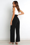 High Waist Belted Straight Leg Pants | Dress In Beauty