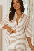 Lacole Button Up Shirt & Shorts Set | Dress In Beauty