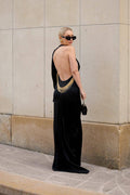 Angelou Black Backless Chain Maxi Dress | Dress In Beauty
