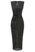 Rhinestone Cutout Mesh Maxi Gown | Dress In Beauty