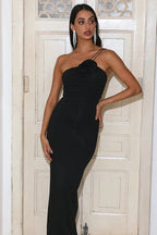 Asymmetrical Ruched Maxi Dress - View 13 | WEUXS