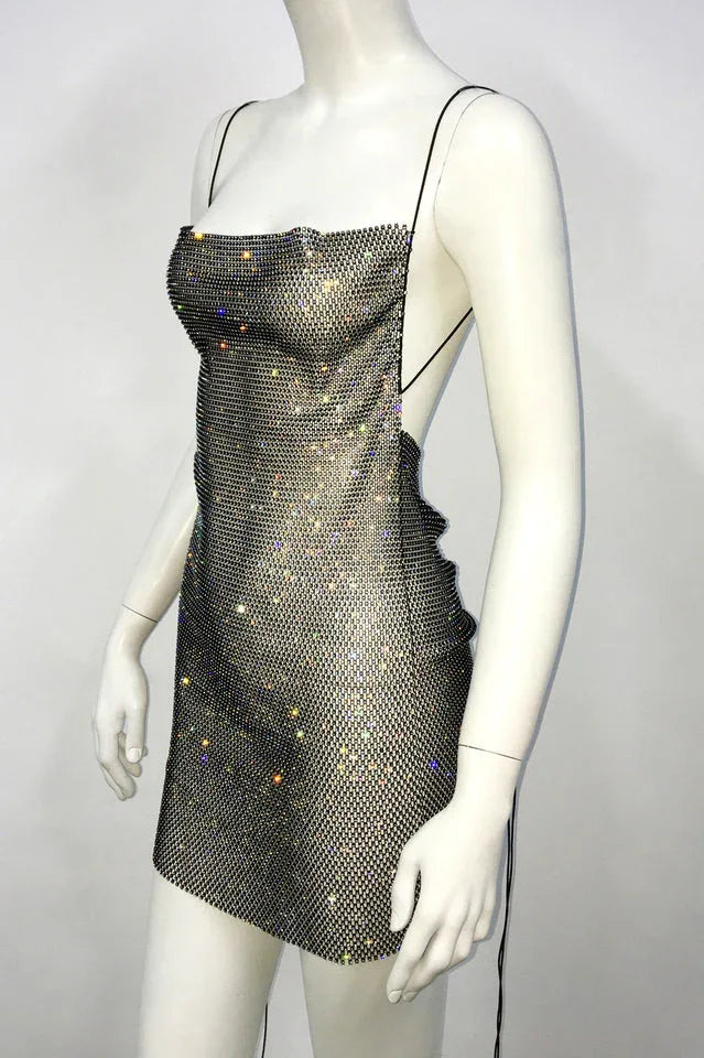Nancy Glitter Mini Dress - WEUXS