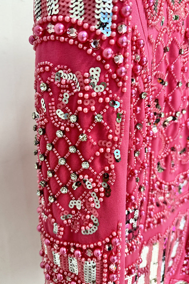 Long Sleeve Sequin Embellished Dress | Dress In Beauty