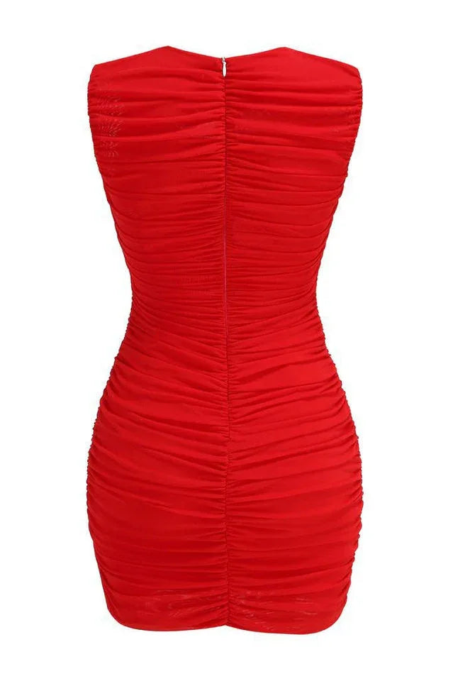 Rejoice Sleeveless Flower Cutout Mini Dress - View 7 | WEUXS