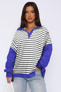 Striped Patchwork Sweatshirt | Dress In Beauty