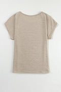 Button Detail Batwing Sleeve Casual Tee | Dress In Beauty