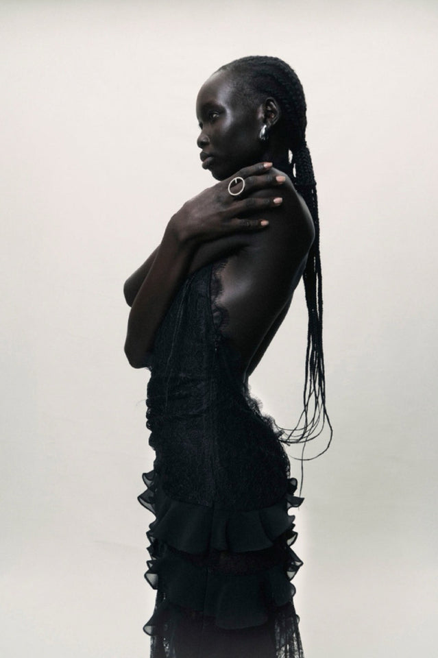 Dario Flower Plunge Lace Maxi Dress | Dress In Beauty