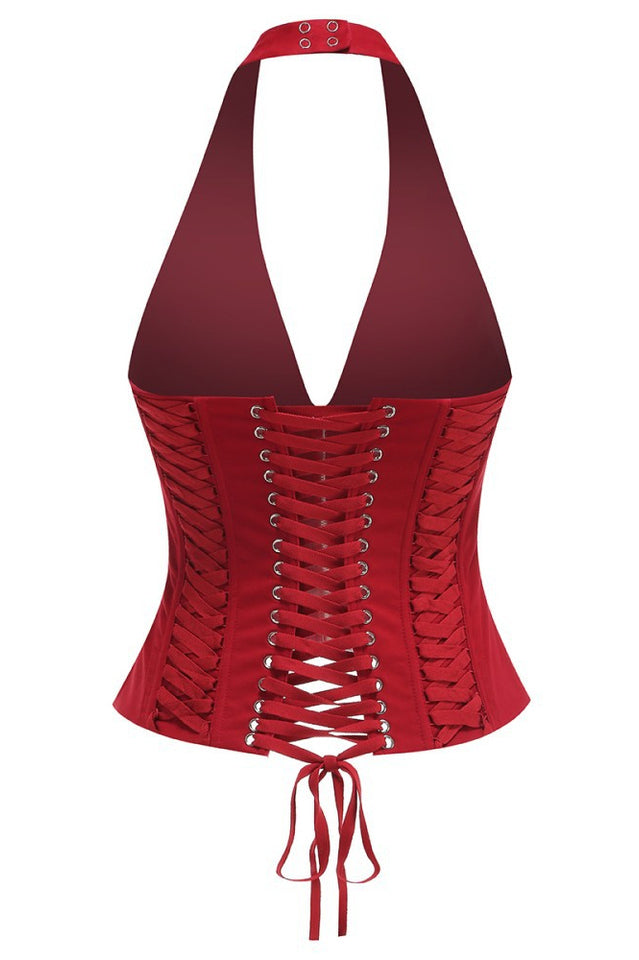 Celleen Halter Lace Up Corset | Dress In Beauty