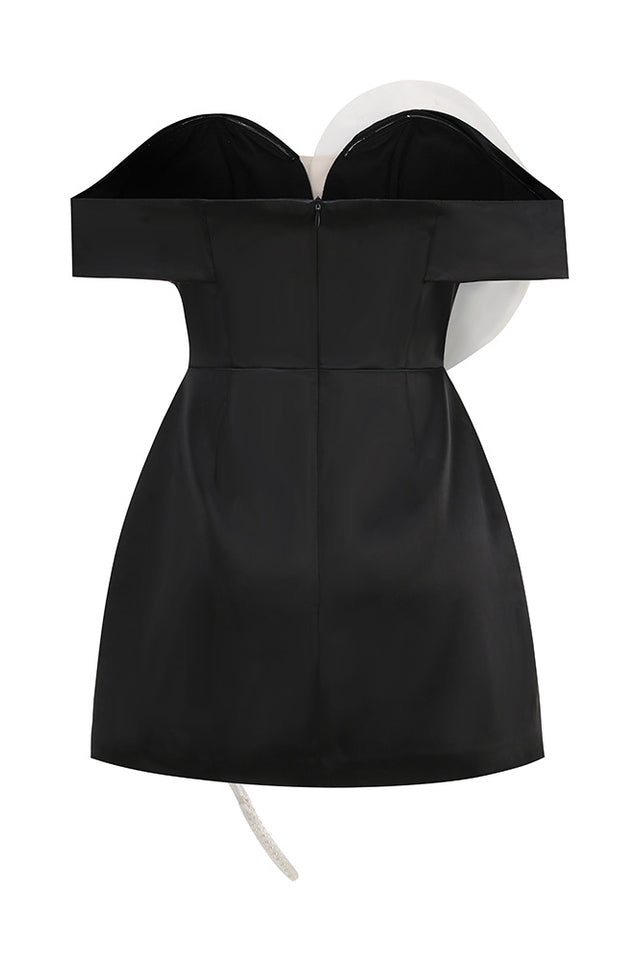 Tina 3D Flower Embellished Mini Dress | Dress In Beauty