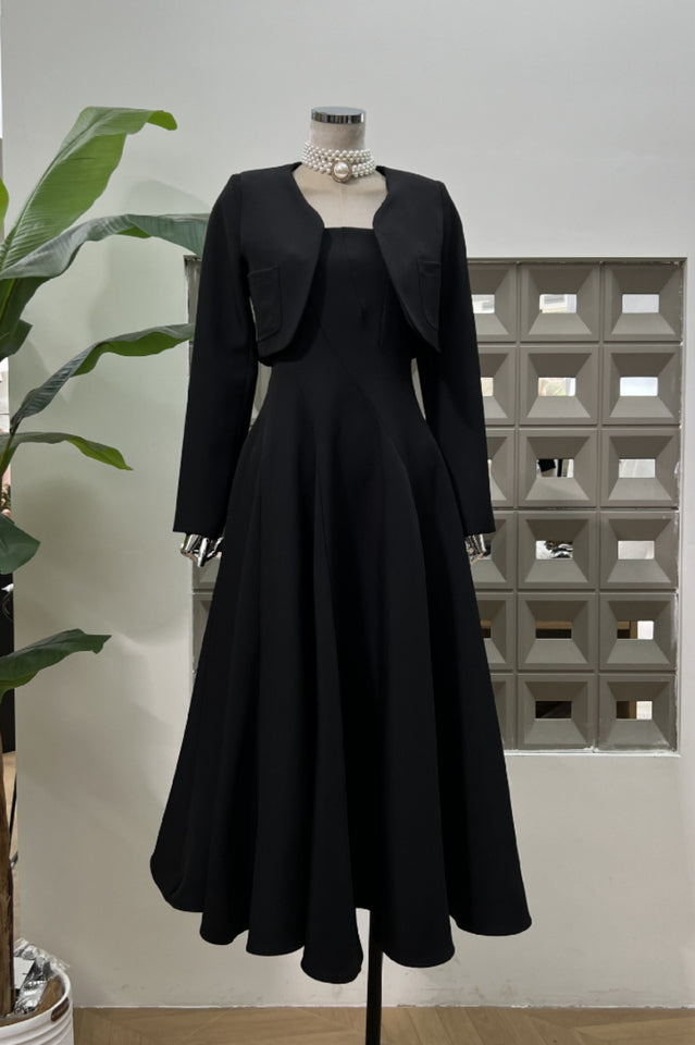 Cora Cropped Jacket + Midi Dress Set | Dress In Beauty