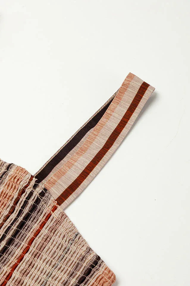 Striped wide leg jumpsuit - View 7 | WEUXS