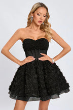 Floral A-Line Corset Dress - View 15 | WEUXS