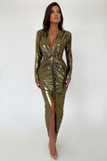 Juliette Metallic Tie Front Dress | Dress In Beauty