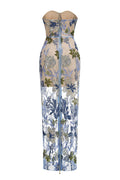Kamames Strapless Floral Sequined Maxi Dress | Dress In Beauty