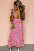 Floral Lace Tied Strap Maxi Dress | Dress In Beauty