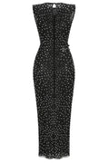Rhinestone Cutout Mesh Maxi Gown | Dress In Beauty