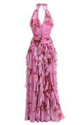 Paloma Ruffled Halter Maxi Dress | Dress In Beauty